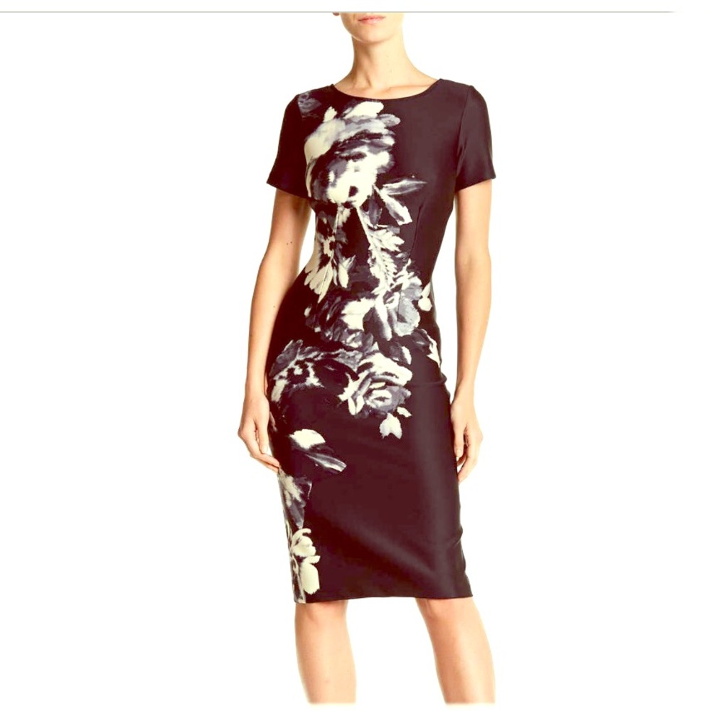 Scuba midi dress